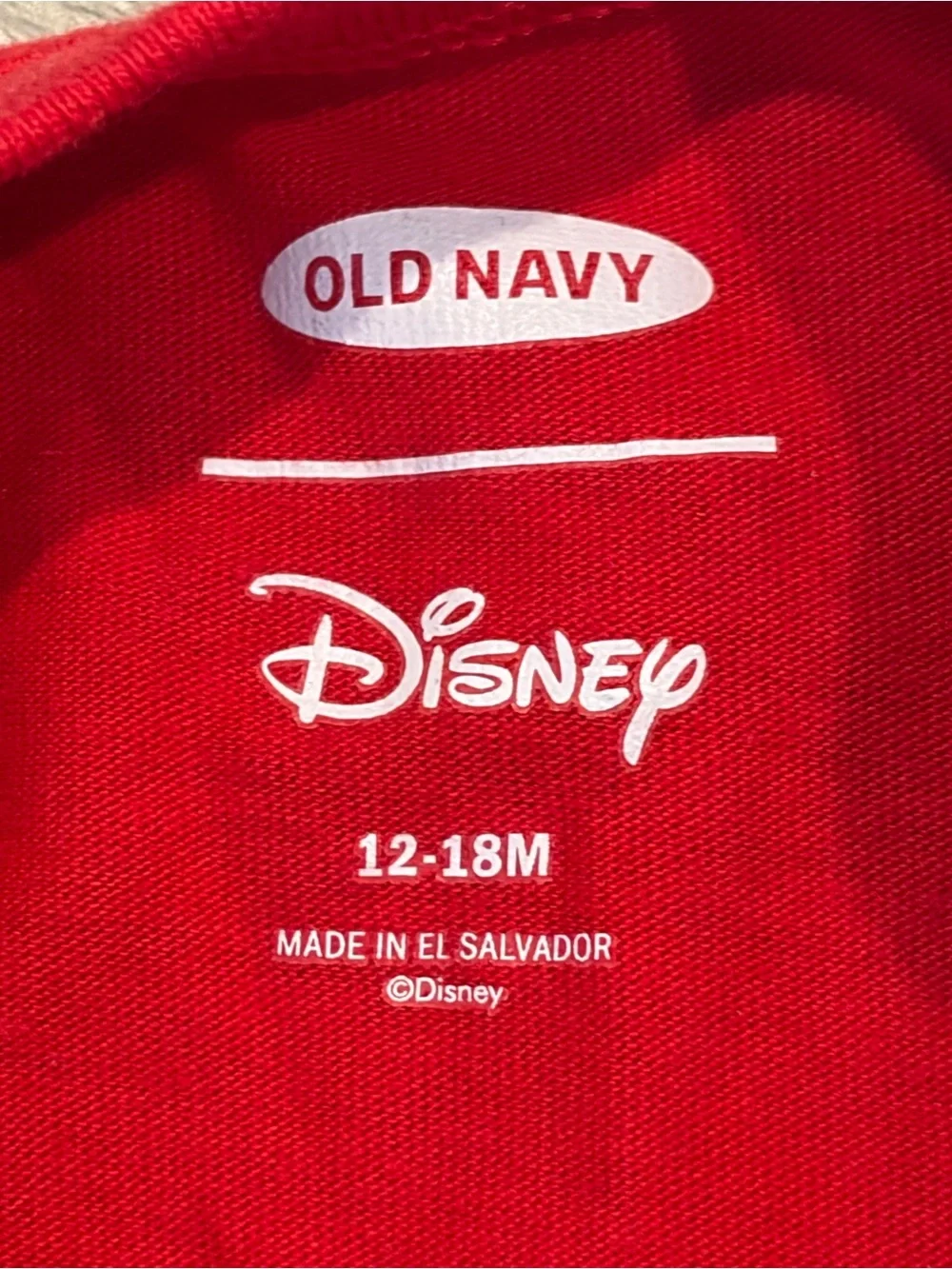 Old Navy Red Mickey Mouse Sunglasses Graphic Tee